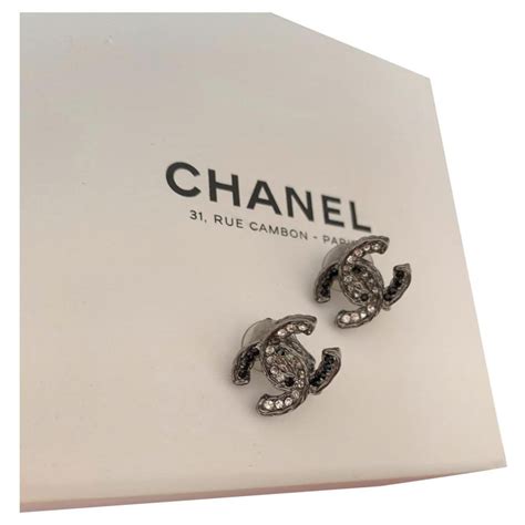 chanel ohrringe silber